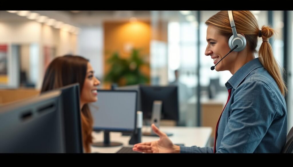 Generate an image of SmarTone數碼通 customer service representative